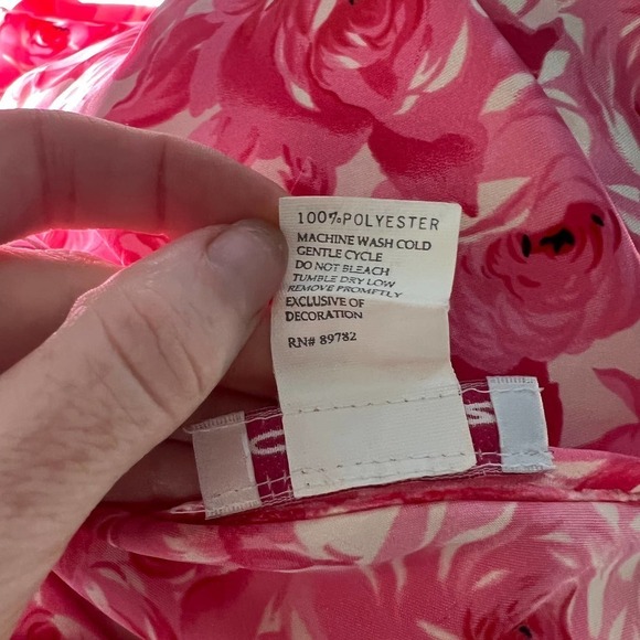 Vintage 90s/Y2K Pink Floral Printed Midi Slip Dress - Picture 6 of 6